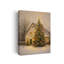 Vintage Christmas Tree Wall Art Snowy Cottage Canvas Print Framed 8 x 10 Inch
