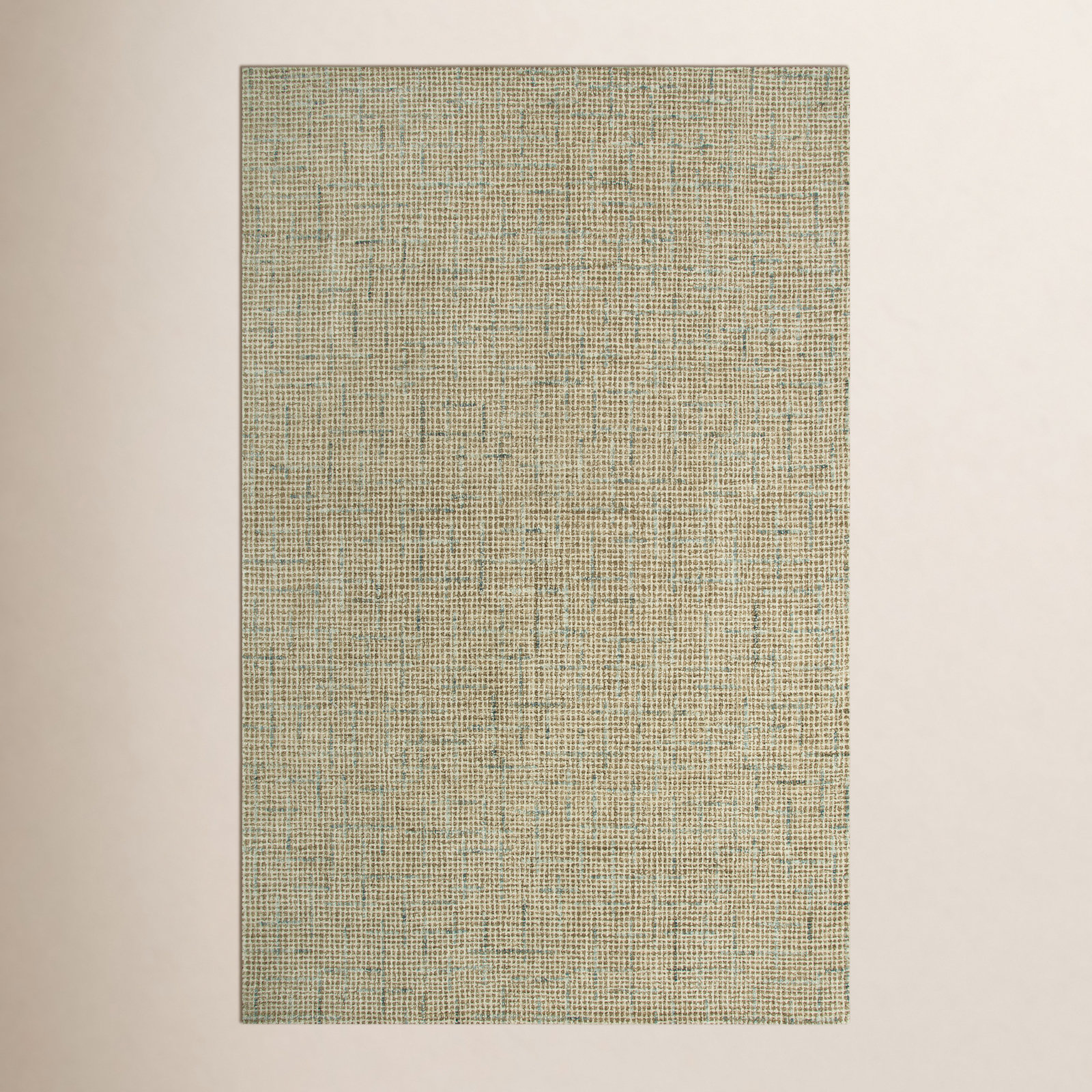 Caryville Beige Hand-Tufted Wool Rug, Rectangle 7'6" x 9'6"