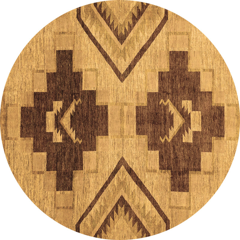 Keondric Southwestern Indoor Rug, Round 6'