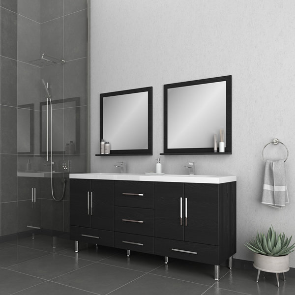Latitude Run® Ripley 70.5'' Free Standing Double Bathroom Vanity with ...