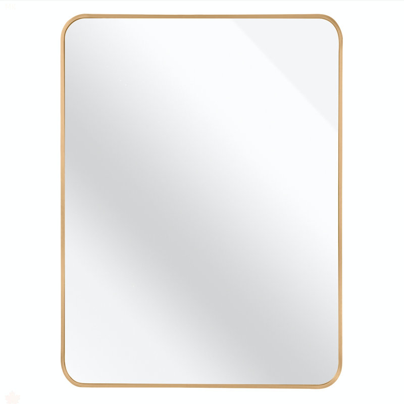 Miroir de salle de bain 30 po x 30 po, 30 po x 30 po, Or, Aluminium Alloy