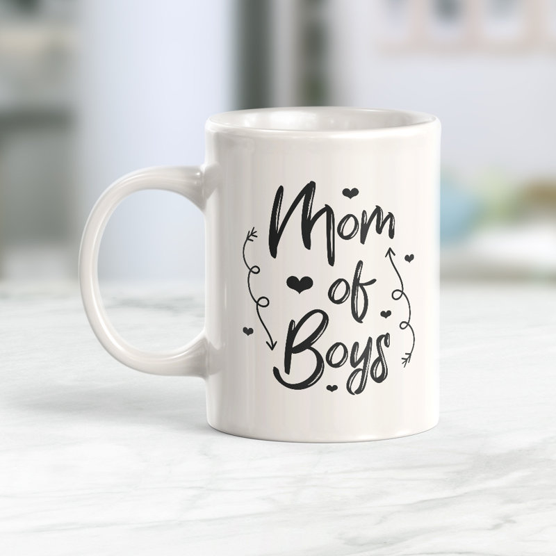 Tasse à café Mom of Boy, 11 oz, Plastique