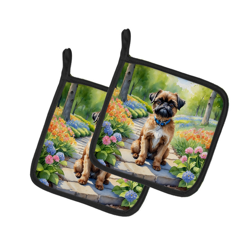 Caroline's Treasures Floral Polyester Potholder Set