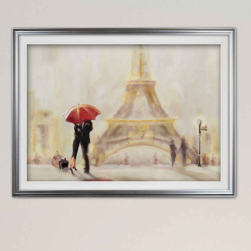 Paris Moment - Imprimé, Cadre argenté, H 31 po x l 43 po x P 1,5 po