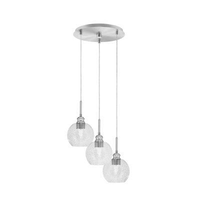 Luminaire suspendu grappe 3 lumières avec verre 5,75 po Edge