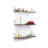Wall Decorative Bookcase Triple Shelf - Rustic In Walnut/Yellow Mounted Floating For Books Design-121166751
