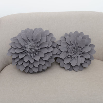 Fleur De Jardin Collection Floral Round Throw Pillow