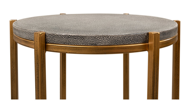 Shagreen End Table, Gray