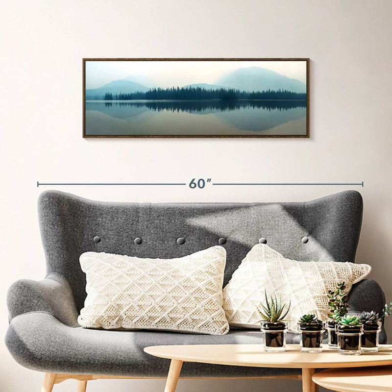 Lakeside Mountain Forest, Cadre flottant noyer, 37 po x 13 po