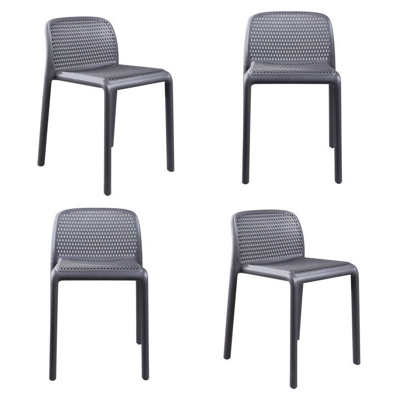 Birydiana Borel Dining Chair, Dark Gray, 4