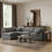 Itala Velvet L-Shaped Sectional Reversible-99044674