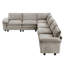 Contemporain, 6, modulaire modulaire, revêtement en chenille, contreplaqué, rembourrage en mousse confortable, coussins d'accoudoirs réglables, dossiers réversibles, housses de siège amovibles, 6 pieds exposés-433347061