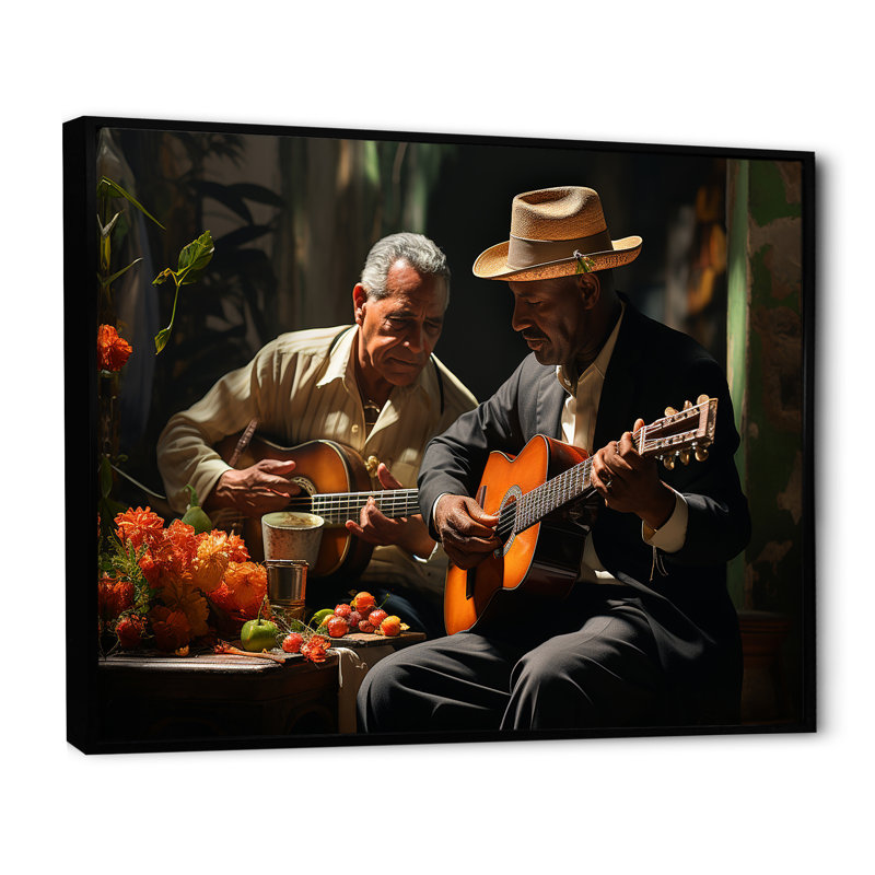 Cuba Tropical Rhythms I - impression, Cadre flottant noir, H 24 po x l 32 po x P 1 po