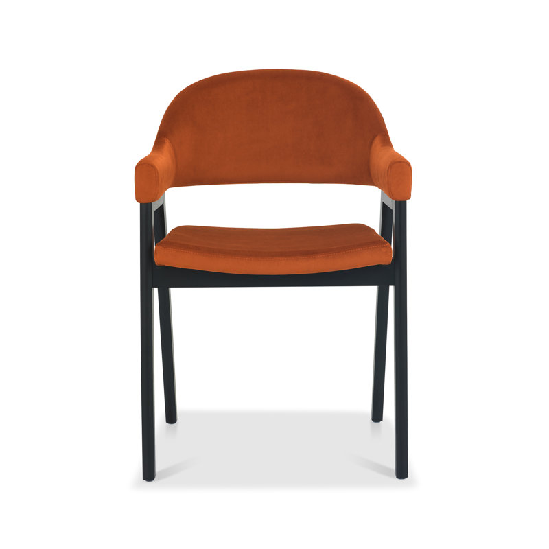 Camden Upholstered Back Armchair, Rust
