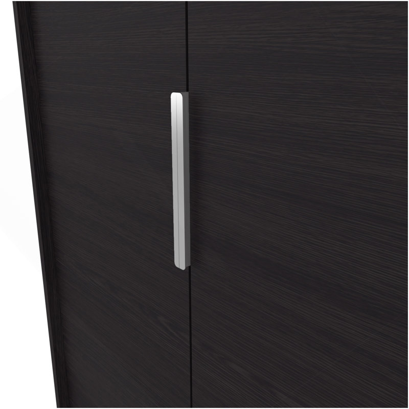 Armoire, 2 portes, 2 tablettes, wengé noir