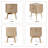 Seyla 18'' Fluted Nightstand Set of 2 with Charging Station, 2 Drawers and Solid Wood Legs, Modern Bedside Table for Bedroom, Living Room-1664967686-1664967687