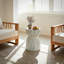 Table de bout en faux terrazzo, petite table d'appoint ronde moderne