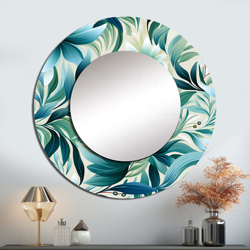 Motif botanique Rileey Oceanic Foliage - tropical, 23 po x 23 po, Round
