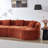 Comfortable Chenille Curved Sofas, Space-saving Modern Design For Home