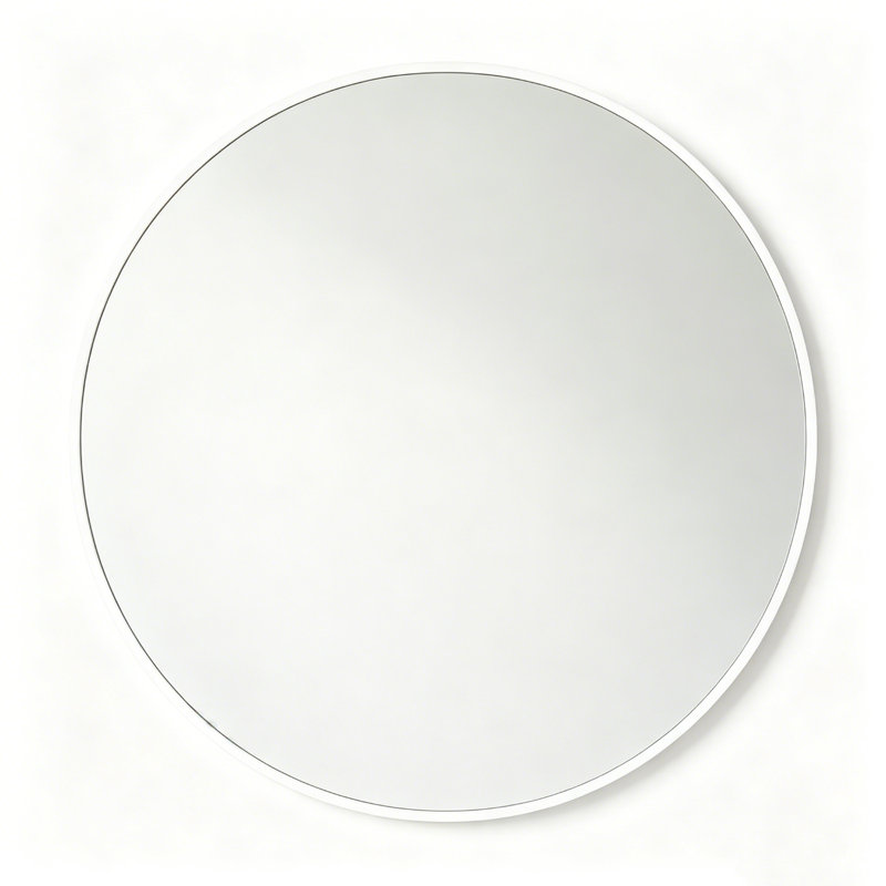 Miroir mural rond doré, H 30 po x l 30 po