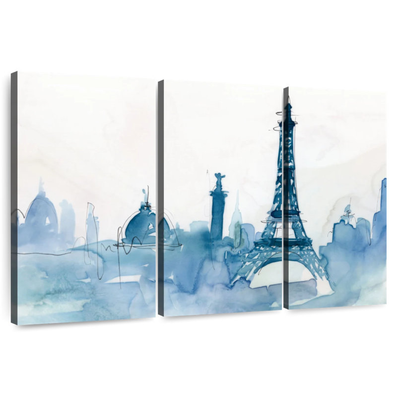 Rorry Ocean Blue Paris, 28" H x 45" W