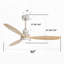 Ventilateur de plafond à DEL intégré de 52 pouces avec ensemble d'éclairage et télécommande pour le salon-1522450249-1522450251
