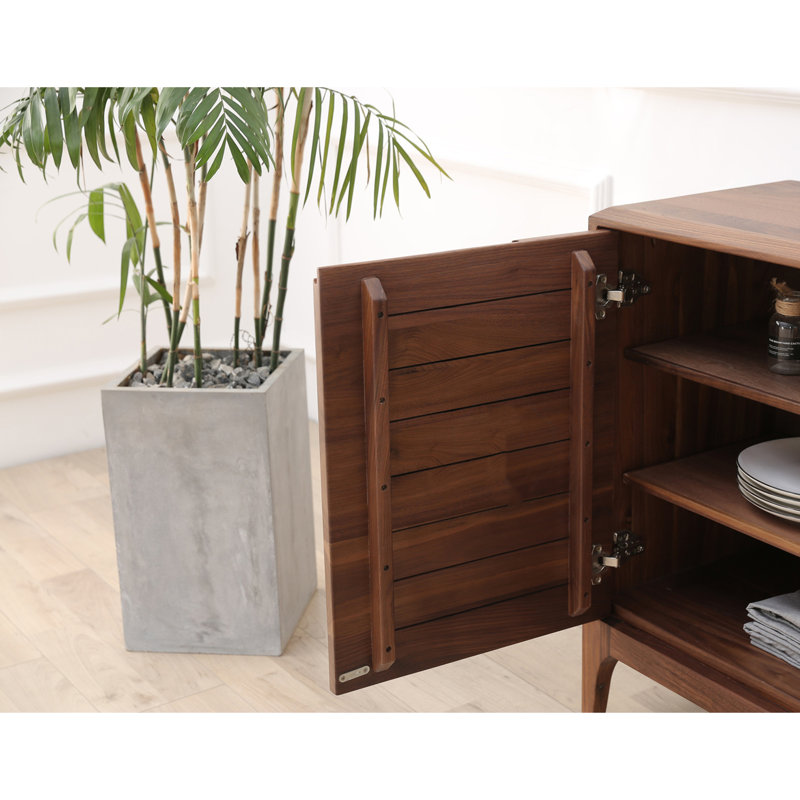 Japanese-Style Double-Door Buffet Table