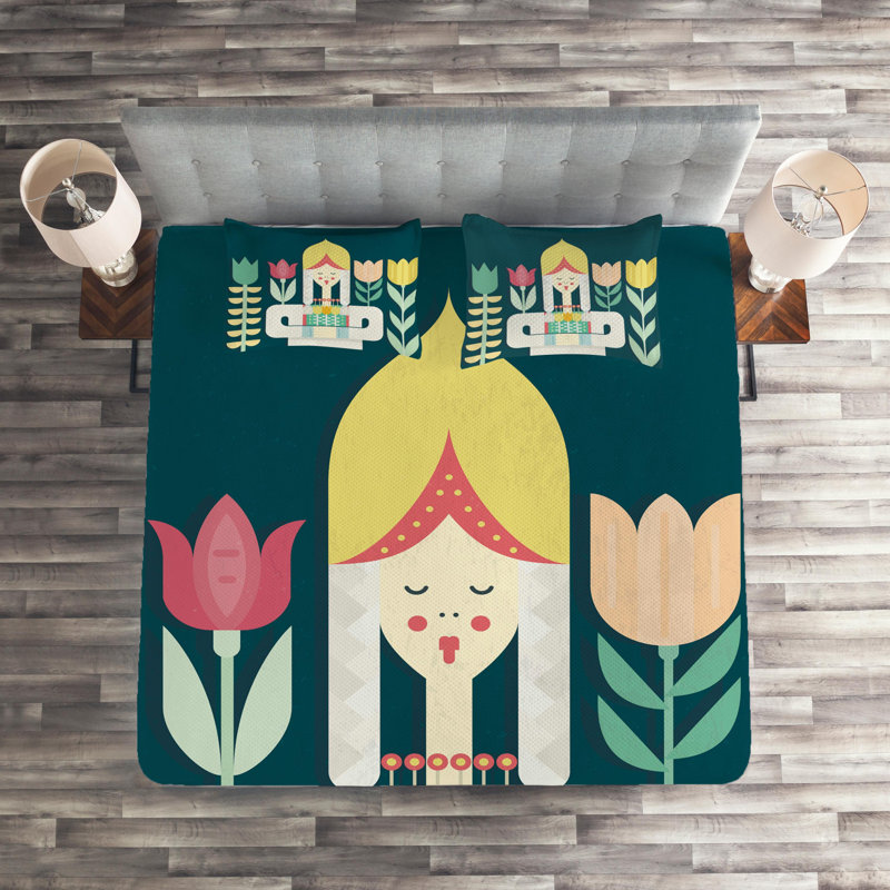 Polyester Coverlet, King Bedspread + 2 Shams