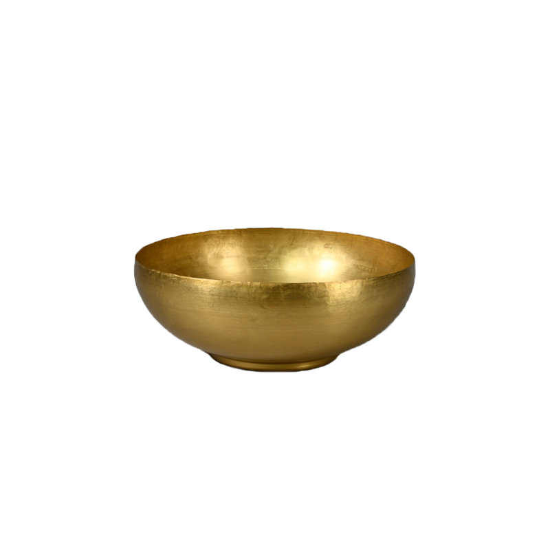 Bol décoratif en métal Bourland, H 4,75 po x l 12 po x P 12 po, 1