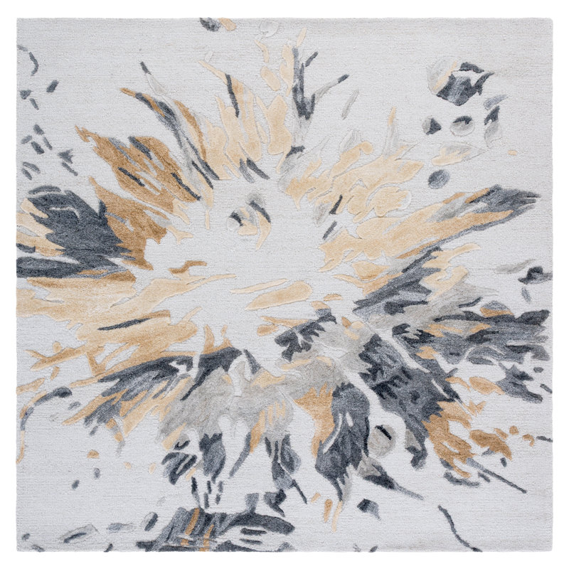 Fifth Avenue 502 Hand Tufted Performance Abstract Rug, Square 6'