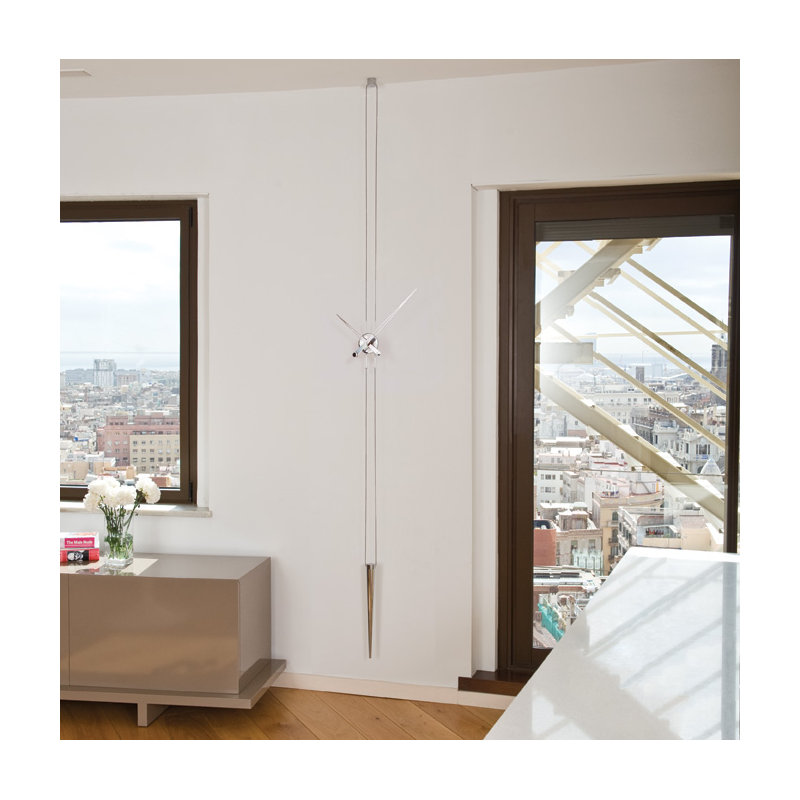 Pendulo Metal Wall Clock, Chrome