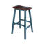 Tabouret de bar Satori, sarcelle rustique et noyer-1008209237