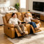 Causeuse inclinable 2 places 68 po avec rangement et 2 porte-gobelets Ginger-132942868