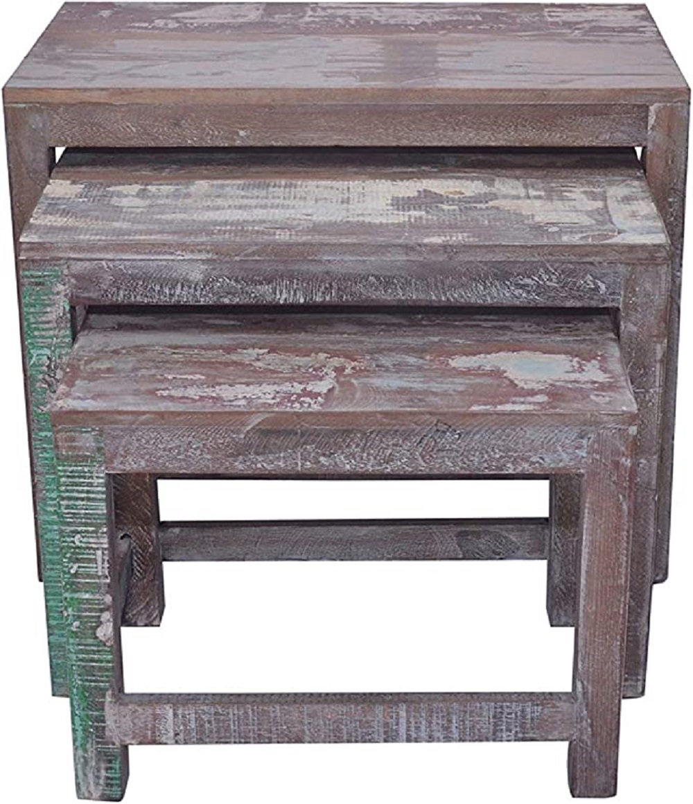 Design Gallerie Dakaden 3 Solid Wood Nesting Tables with 4 Legs