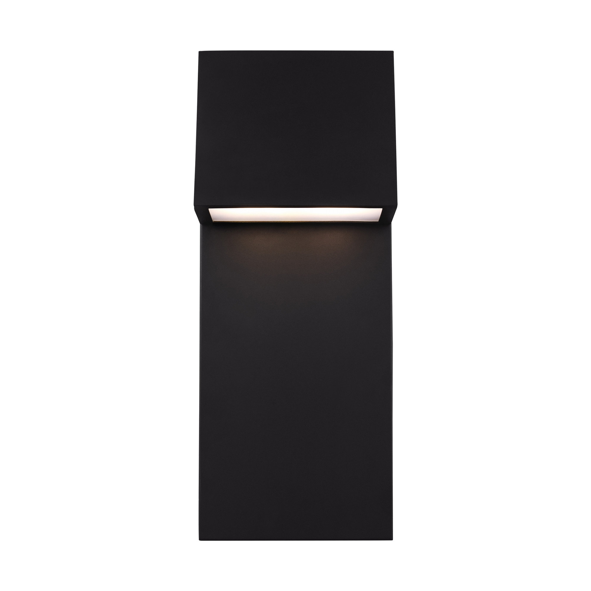 Canto Outdoor Aluminum LED Wall Light, Black, 25" H x 10" W x 6.38" D