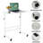 Mobile Side Table 23.7 Inch Computer Desk With Wheels Height Adjustable Rolling Potable Laptop Cart, C-shaped Bed Couch Sofa End Tables With Edge Stopper For Livingroom Bedroom-1895894817