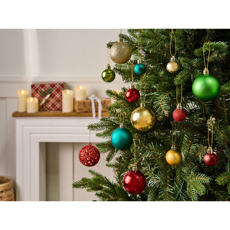 7cm Solid Colour Plastic / Acrylic Bauble, Multicolour