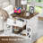 Farmhouse Nightstand Side Table with Chargers, 24” Side Table with Drawer Combination Lock and Wire Barn Door-1086739070