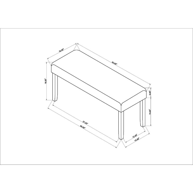 Contemporary Style 6pc Dining Set
