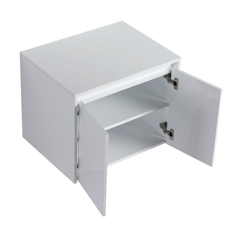 Meuble-lavabo 48 po avec lavabo, portes à fermeture en douceur et armoire murale, montage flottant