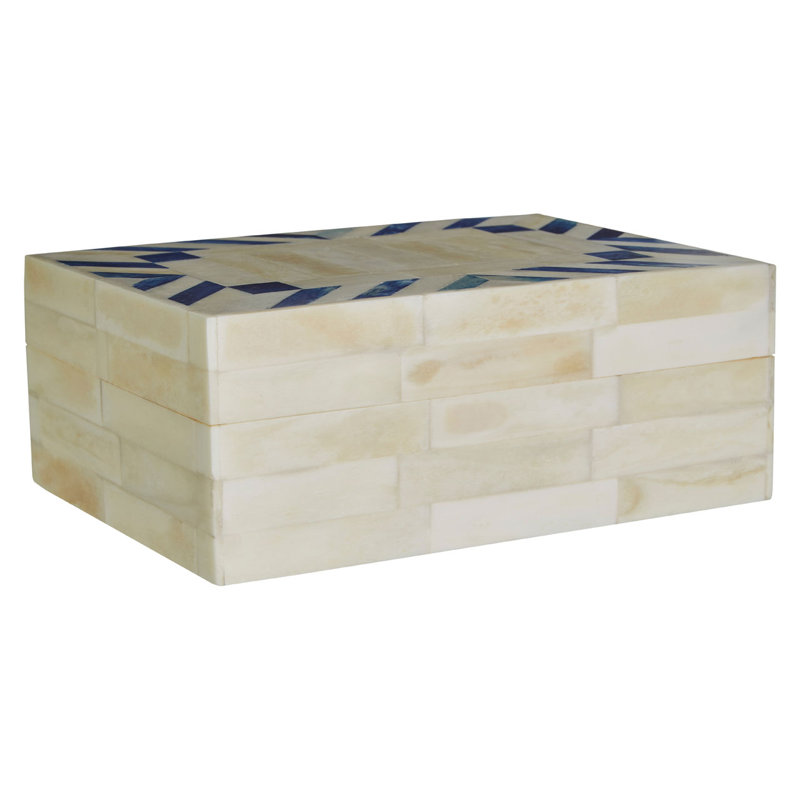 Jendrik Wooden Decorative Box, 7cm H X 18cm W X 13cm D