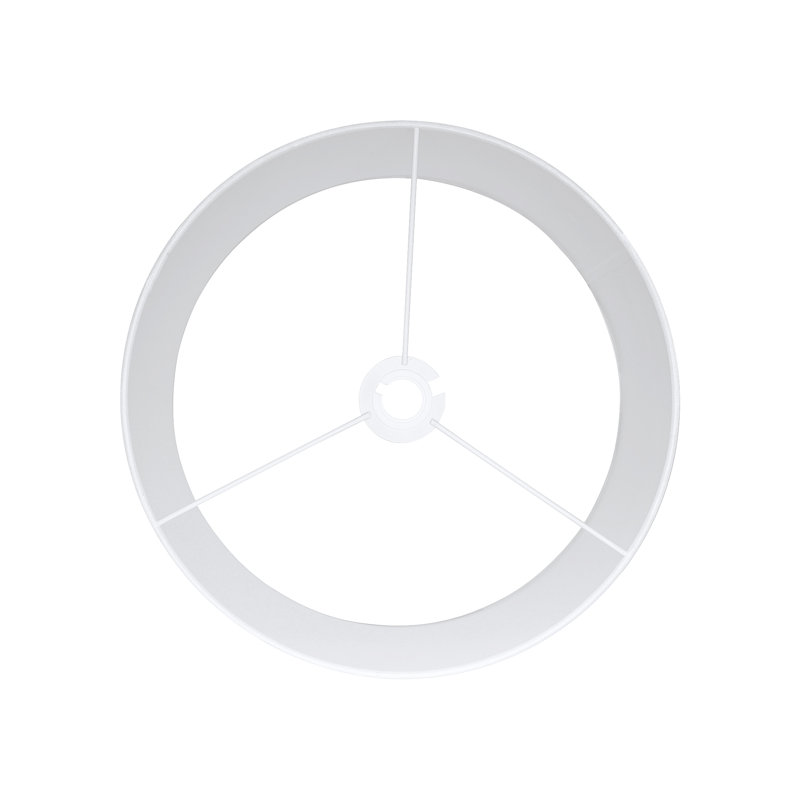 Desiree 18cm H Faux Leather Drum Pendant Shade ( Screw On ), White