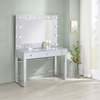 Coiffeuse 3 tiroirs avec miroir Trevor