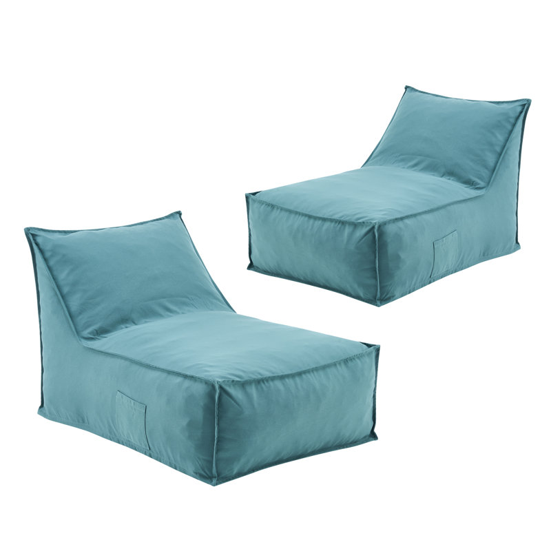 Fauteuil à billes avec housse amovible Brody, Sarcelle