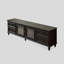 Meuble télé rétro en bois manufacturé noir-161967600