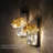 2-Pack Rustic Wall Sconces with Mason Jars, LED Lights, Flowers, Hangers-937770507