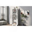 Grande armoire de rangement blanche avec tablettes et portes pour la salle de bain, la cuisine et le salon, panneau de fibres à densité moyenne