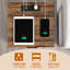 Ensemble de chambre à coucher 3 pièces Laurea, cadre de lit industriel avec 2 tables de chevet, lit plateforme en métal avec tête et pied de lit en bois, ensemble de mobilier de chambre de ferme avec tables de bout rechargeables, 2 prises CA et 2 ports USB, aucun sommier nécessaire-363749666-363749654