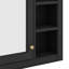Armoire à pharmacie murale contemporaine avec miroir, armoire à pharmacie murale de 30 po x 28 po avec espace de rangement et tablettes ouvertes-1508225760