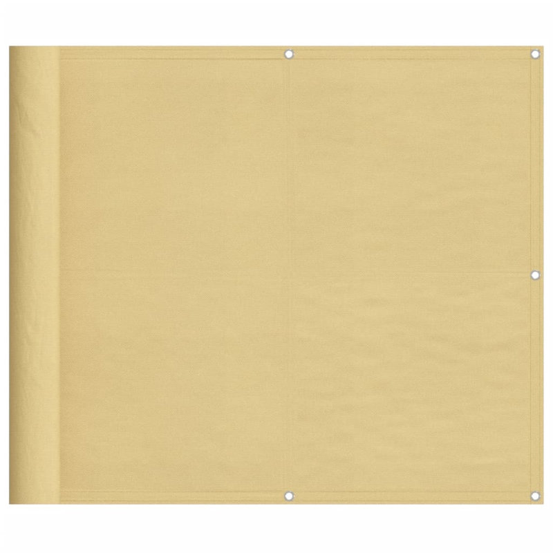 Dakota Fields Balcony Screen 100% Polyester Oxford, 90cm H x 600cm W, Cream